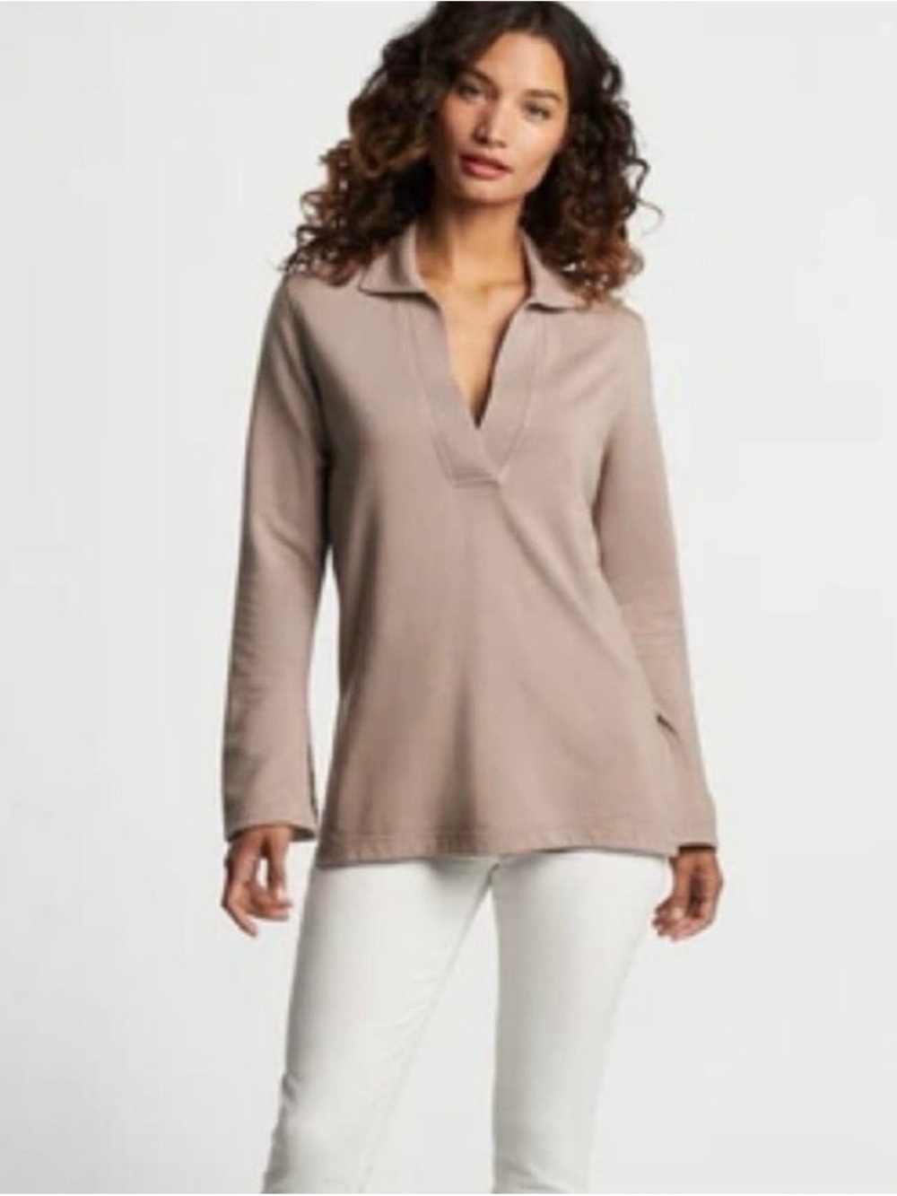 Peter Millar Carla Deep V Lava Tunic Taupe Cozy Luxe Large
EUC Coastal Soft Luxe